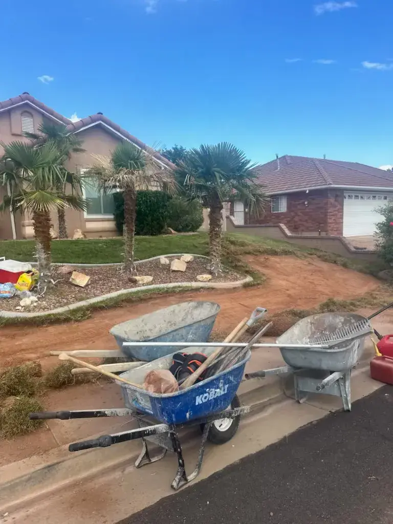 Landscape project in progress