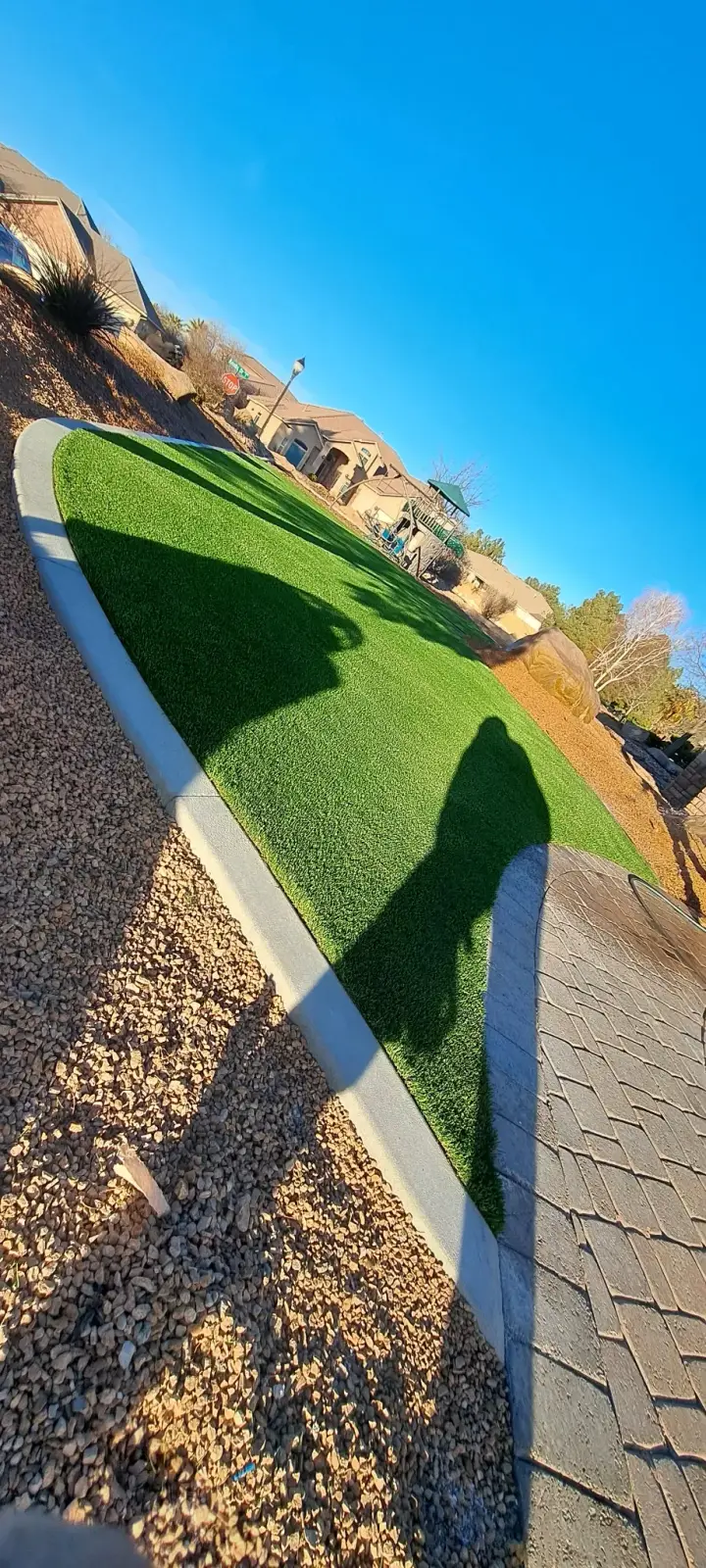 Close-up of turf edge along a border